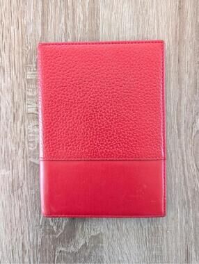 Parmigiani Fleurier Red Leather Passport Holder Wallet Travel